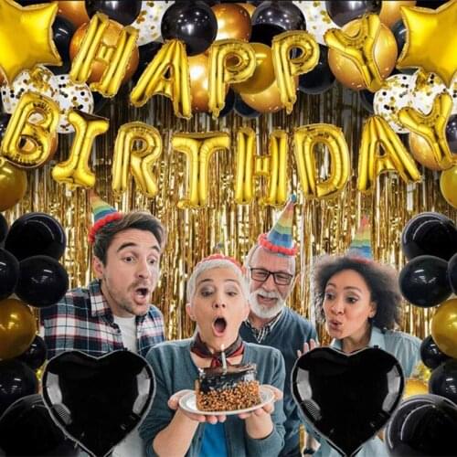 Happy Birthday Letter Balloon Set Balloon Sequins Party Prom Supplies Set Birthday Party Decoration Balloon 18 inch