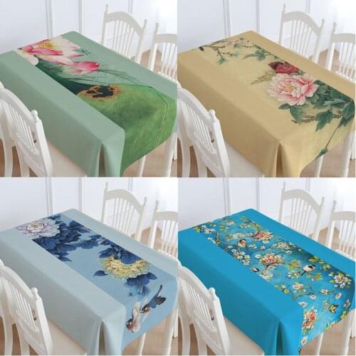 Tablecloth Cotton Table Fabric Art Table Cloth Round Table Cloth Rectangle Thickening Restaurant Tea Table Cover Towel Cloth Can