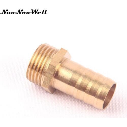 1/2" DN15 Male Thread Pipe Connector 16mm Barb Hose Tail Steel Brass Hose Tail Fitting for Water Gas Oil Adapter