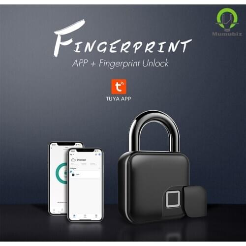 Tuya Bluetooth Fingerprint Lock Smart Life APP Share Control Authority to Family Members Waterproof IP65 Smart Lock APP Control