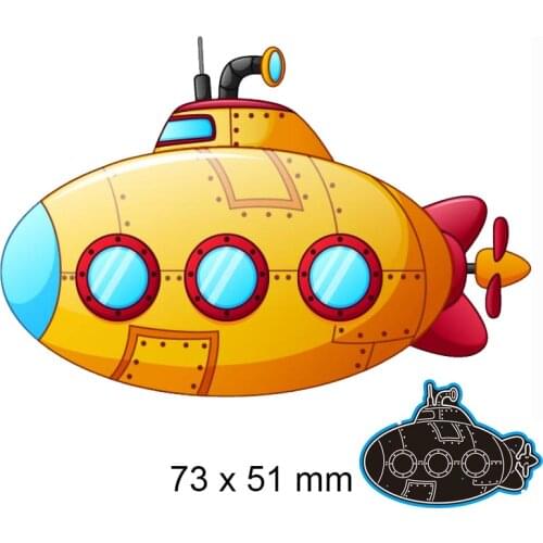 Cutting Dies Submarine New Metal DIY Album Paper Craft Embossing Stencil Greeting Card Decoration 73*51mm