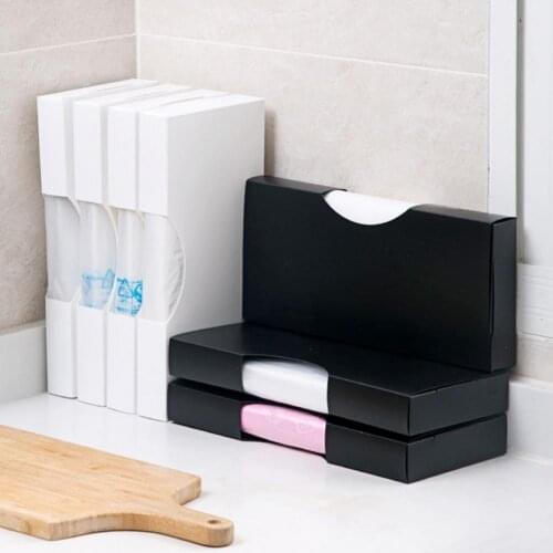 2 Colors Storage Box Eco-friendly Dust-proof Lightweight 3 Sizes Plastic Hanging Wall Trash Garbage Bag Holder Home Supplies