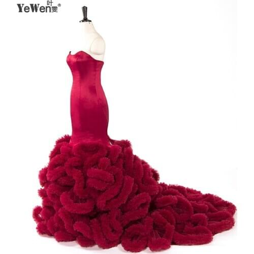 Royal blue wedding gowns Pink Luxury Black Cloud Mermaid Wedding Dress plus size Burgundy Bridal Gowns robe mariage 2020