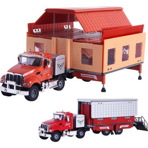 1:50 Double-Room Car Alloy Model Toys New Alloy Engineering Car With Box Packaging Diecasts Toy Vehicles for Kids Birthday Gift