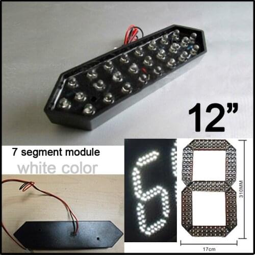 12" White Color Digita Numbers,led Signs Outdoor Waterproof Module,led Gas Price,led Oil Price,7 Segment Of The Modules