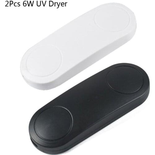 83XC 2Pcs 6W Portable Mini Mouse UV Dryer LED UV Resin Curing Lamp Nail Art UV Dryer USB Charge Jewerly Making Tools