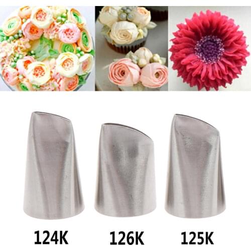 3pcs/set Pastry Nozzles DIY Rose Mouth Confectionery Nozzles Cream Nozzles Fondant Cake Icing Piping Decorating Tools Pastey Tip