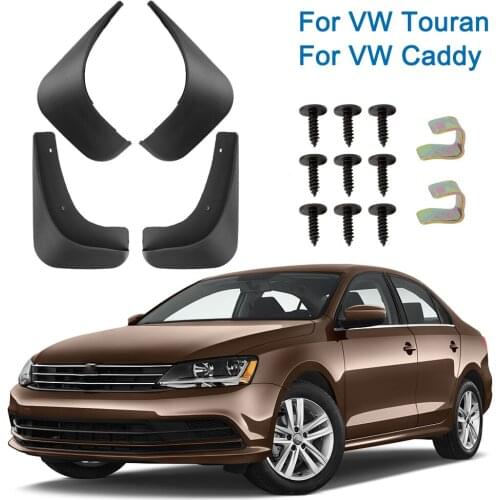 Mud Flaps Car Accessories Car-styling 4pcs/set Front Rear Mudguards Fender For VW Touran Caddy Splash Guards Scratch Resistant