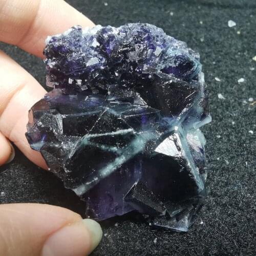 59.6gPurple Fluorite Crystal mineral stone decoration ring vein healing geological teaching specimen decoration