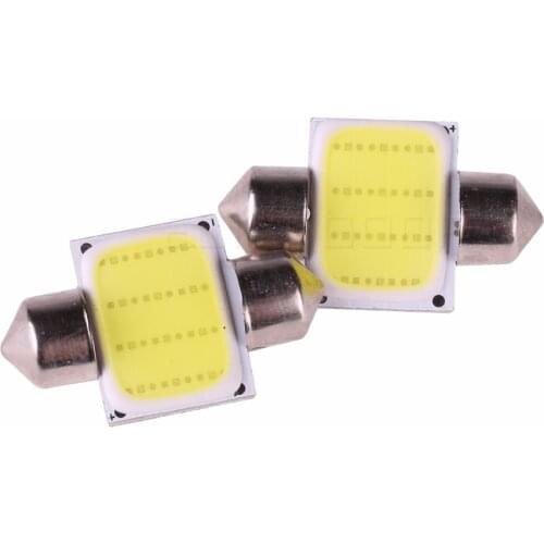 6pc 31mm 36mm 39mm 42mm COB FESTOON Car 12V LED Bulb Auto Interior Lamp styling