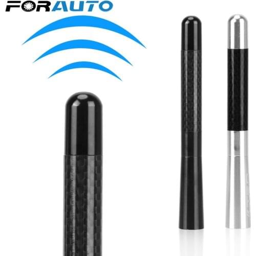 Enhanced Signal Car Roof Antenna 12cm Carbon Fiber Universal Short Radio Antenna Car Accessories
