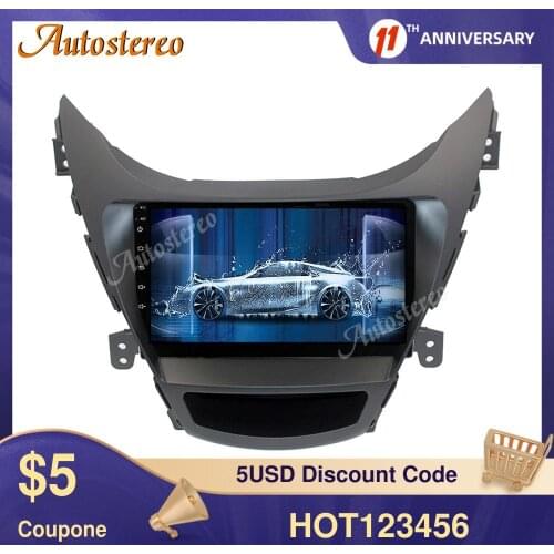 For Hyundai Elantra 2011-2013 Android 10.0 64GB Car GPS Navigation Avante Auto Stereo Head Unit Multimedia Player Radio Recorder