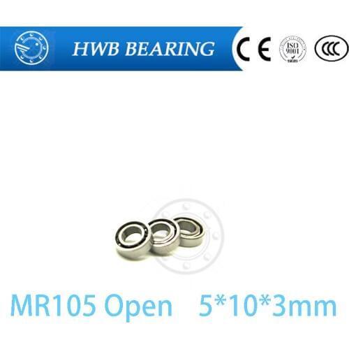 Free Shipping 10 PCS MR105 open Bearing open mr105 5x10x3 mm Miniature Ball Bearings L-1050ZZ