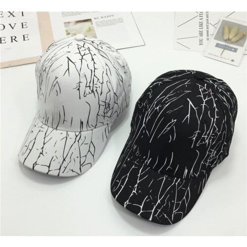 Geebro Cotton Baseball Cap for Women Men Geometric Print Dot Stats Fashion Cap Unisex Hip Hop Hats Embroidery Summer Sun Hats