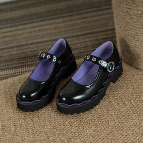 Brand Buckle Strap Women Loafers Thick Leather Women Boat Shoes Zapatillas Mujer Luxury Women Mary Jane Shoes 1950s Shoes Women