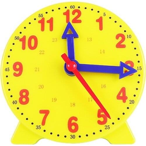 1PCS 12 Hours Montessori Student Learning Clock Time Teacher for Kids Children Early Learning toys Gift For Babies
