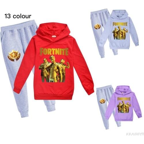 Fortnite Kids Clothes Cartoon Girls Clothing Set Spring Autumn Clothes Suit Tops And Pants Boy Girl Fall Outfits