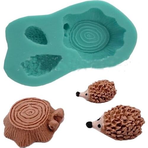 Hedgehog stump Silicone Mould chocolate mold Fondant cake Decorating Tool Baking gateau cupcake toppers patisserie accessories