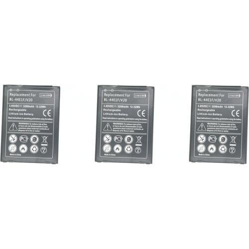 ITopZea 3pcs/lot 3200mAh / 12.32Wh BL-44E1F / BL44E1F / BL 44E1F Replacement Battery For LG V20 H990 F800