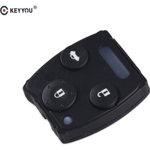 KEYYOU 2 3 Buttons Pad For Honda Civic Accord (Sedan) Pilot 2009-2015 High Qualit Replacement Car Remote Key Shell Fob Case