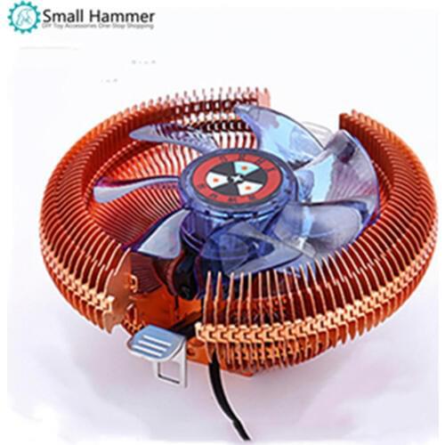 Computer multi-platform CPU fan lntel AMD dual heat pipe 1155/775 silent radiator fan