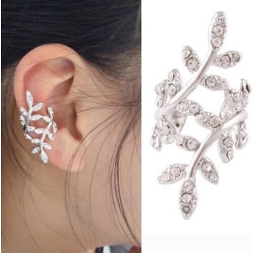 Korean Style Gold Silver Color Cute Without Pierced Plum Flowers Ear Bones Drop Shipping
