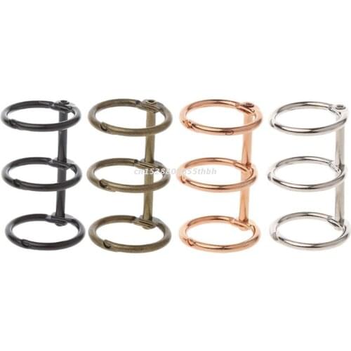 DIY Metal Clip 3 Holes Ring for Notebook Loose Leaf Diary Photo Album Binding