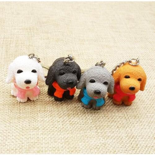 Fashion Dog Car Keychain Animal Couple Lovely Keychain Car Keyring Gift For Girl Women Men Jewelry Mothers Day Bag Charm Pet