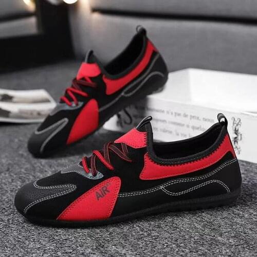 Peas Shoes Men Mens Loafers Driving Shoes Flats Shoes Mens Casual Sneakers Non-slip Wear-resistant Flat Shoe