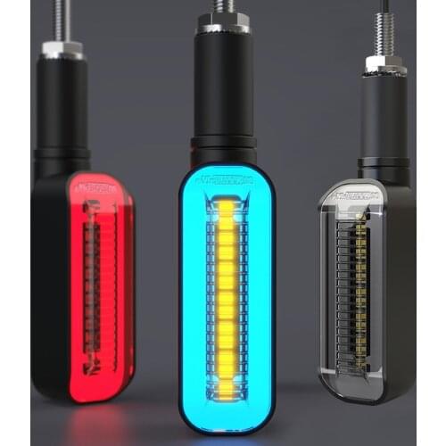 Motorcycle Turn Signals Built-in Relay Motorcycle Light Waterproof Stop/DRL Motorcycle Flasher Universal Turn Signals Indicators