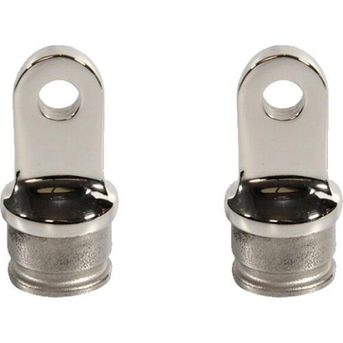 2Pcs 316 Marine-Grade Stainless Steel Inside Eye End for Bimini Top 1 inch Round Tube