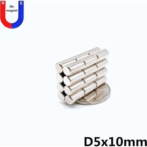 1000pcs 5mm x 10mm Small Round Neodymium Disc Magnets 5x10 Dia N35 Strong Rare Super Powerful Earth Magnet 5*10 permanent magnet