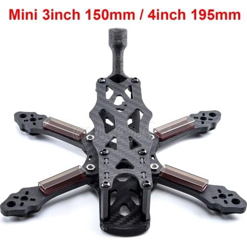 NEW 3inch 150mm 150 / 4inch 195mm 195 Carbon Fiber Frame Kit with 4mm Thickness Arms for For APEX FPV Racing Drone Quadcopter