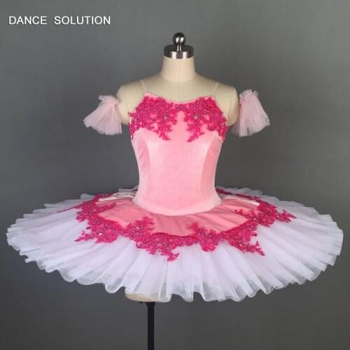 Professional Pink Tutu Ballet Pancake Dancing Tutus Skirt Girl & Woman Performance Dress Dancer Stage Solo Costume BLL080