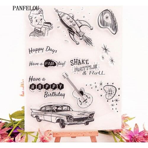 PANFELOU 15.5x20.5cm young dream Transparent Silicone Rubber Clear Stamps cartoon for Scrapbooking/DIY Easter wedding album