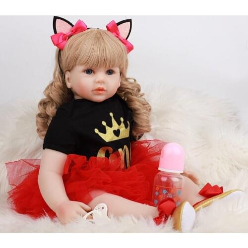Realistic Newborn Baby 24 '' Fashion Princess Girl Doll Baby Reborn Toys Cosplay Rabbit Toddler Birthday Gifts