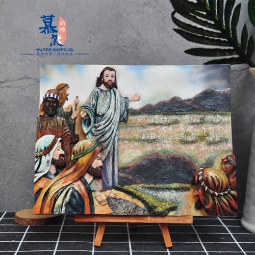 European Catholicism Jesus Birth Bible Story Characters Relief Decoration Hanging plate Ornaments