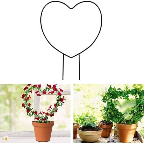 Round/heart-shaped Garden Trellis For Climbing Plant Flower Rack Potted Plant Vines Climbing Support Frame Garden Decorative