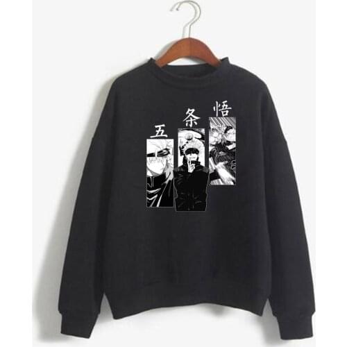 Jujutsu Kaisen Gojo Satoru Print Sweatshirt Loose Unisex Round Neck Shirt Harajuku Autumn