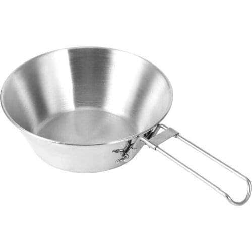 Outdoor Thicken 304 Stainless Steel Folding Portable Picnic Bowl Camping Cookware Utensils Picnic Bowl