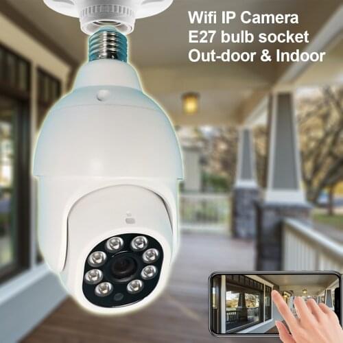Ycc365plus Outdoor Wifi Camera E27 Bulb Light PTZ Speed Dome Video Surveillance 1080P IP Security Home CCTV IR Night Vision