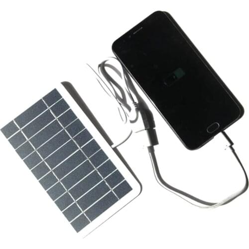2W 5V 0-400MA Solar Panel Charger PET Laminated Solar Panel USB Interface Mobile Phone Battery Charger DIY Solar Panel Cell