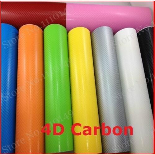 1.52MX0.5M 4D Carbon Fiber Vinyl Film Car Warp Texture 4D Carbon Fiber Car Sticker 4D Auto Sticker With Bubble Free