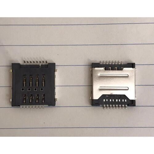 10pcs/Dual 8P Sim card reader connector for Huawei Y320 Y325 Y518 G600 T00 G7300 Sim card slot Original good quality