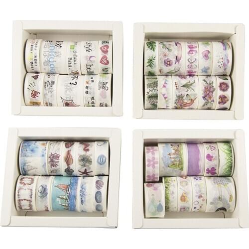 10PC/Set Kawaii Washi Tape Cute Japanese Adhesive Tape Masking Tape For Stickers Scrapbooking DIY Photo Creative Tape Stationery