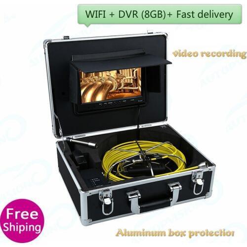 100m Cable Long Battery 7inch TFT LCD IP68 Waterproof Drain Sewer Inspection Equipment Endoscope Camera with Portable Carry Case