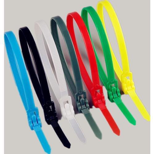 100pcs width4.8 colours 5X200mm xintylink releasable Nylon Cable ties Network Plastic Cable Wire Organiser reusable Zip Tie C