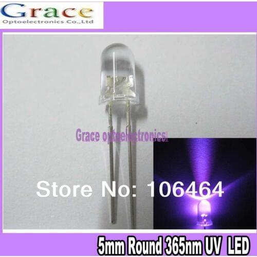 20PCS 5mm Round 365nm Ultra Violet UV LED Lamp Diodes