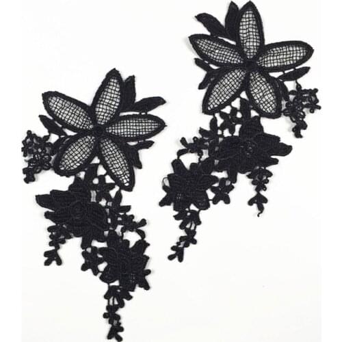 20 Pieces Exquisite Lace Applique Embellishment Flower Wedding Fabric For Costume Dress Decor Sewing Applique Crafts Venise