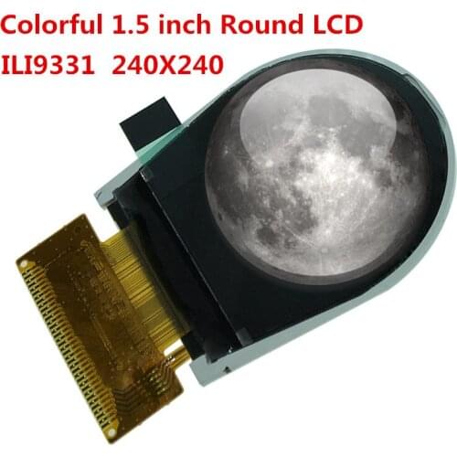 240240 Round Circle TFT LCD display screen Colorful No touch panel ILI9331 36P solder Welding connect QVGA MCU 8/9/16/18 bit